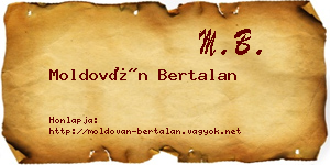 Moldován Bertalan névjegykártya